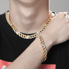 12mm 18K Gold Diamond Oval Cuban Link Chain - Drip Culture Jewelry