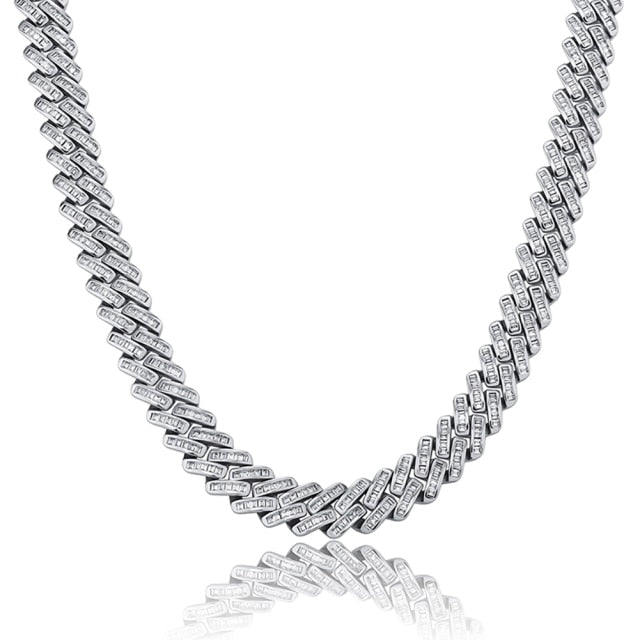 12mm Baguette Diamond Chain - Drip Culture Jewelry