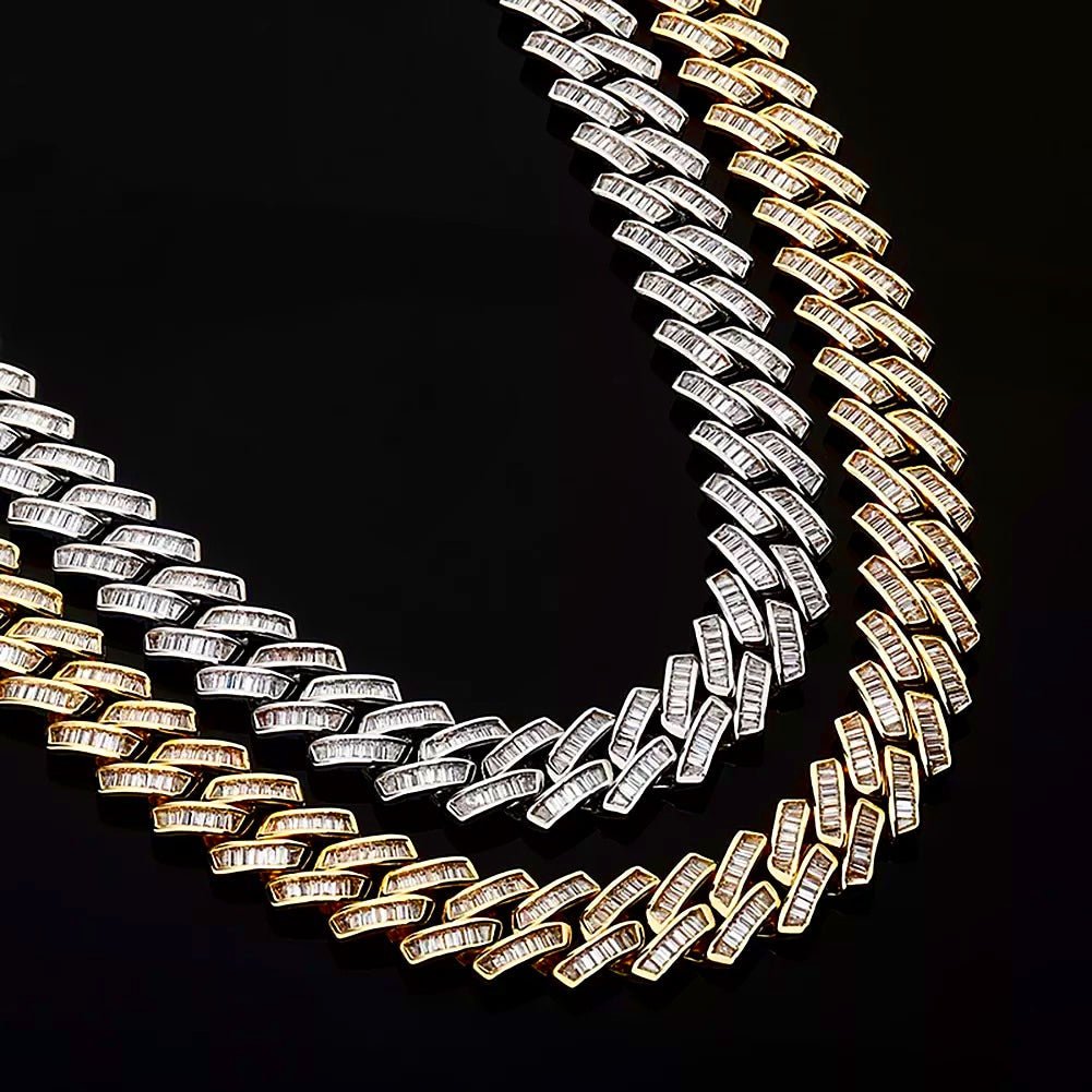 12mm Baguette Diamond Chain - Drip Culture Jewelry