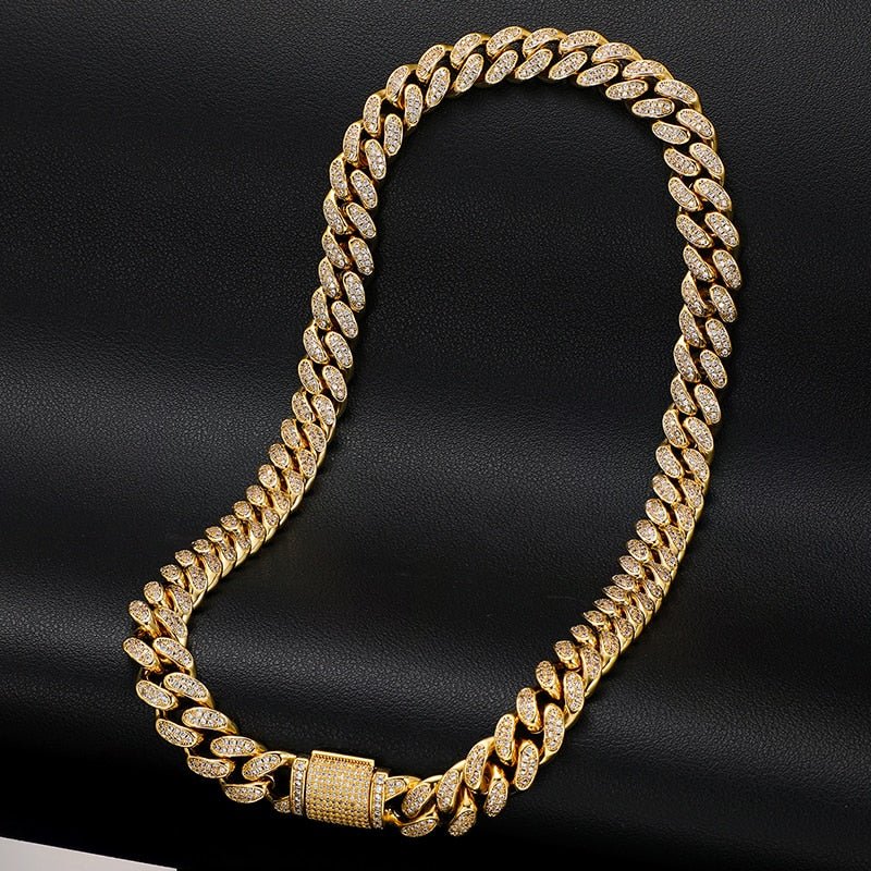 12mm Moissanite Diamond Cuban Link Chain - Drip Culture Jewelry