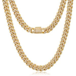 12mm Moissanite Diamond Cuban Link Chain - Drip Culture Jewelry