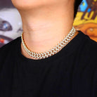 14mm 18K Gold Diamond Spike Cuban Link Chain - Drip Culture Jewelry