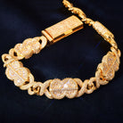 14mm Dollar Sign Infinity Link Bracelet - Drip Culture Jewelry