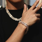 15mm 18k Gold Diamond Infinity Cuban Link Chain - Drip Culture Jewelry