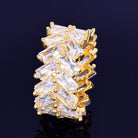 18K Gold 2 Row Baguette Ring - Drip Culture Jewelry