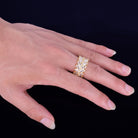 18K Gold 2 Row Baguette Ring - Drip Culture Jewelry