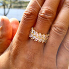 18K Gold 2 Row Baguette Ring - Drip Culture Jewelry