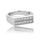 18K Gold 2 Row Diamond Ring - Drip Culture Jewelry