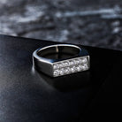 18K Gold 2 Row Diamond Ring - Drip Culture Jewelry
