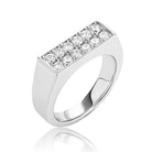 18K Gold 2 Row Diamond Ring - Drip Culture Jewelry