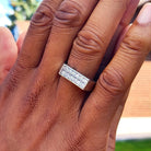 18K Gold 2 Row Diamond Ring - Drip Culture Jewelry