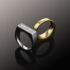 18K Gold 2 Row Diamond Ring - Drip Culture Jewelry