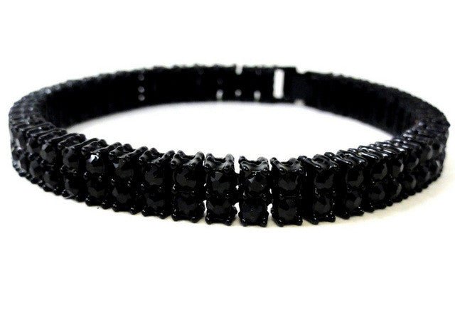 18K Gold 2 Row Tennis Bracelet - Drip Culture Jewelry
