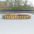 18K Gold 2 Row Tennis Bracelet - Drip Culture Jewelry