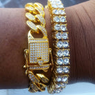 18K Gold 2 Row Tennis Bracelet - Drip Culture Jewelry