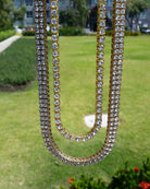 18K Gold 2 Row Tennis Chain - Drip Culture Jewelry