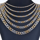 18K Gold 2 Tone Cuban Link Chain - Drip Culture Jewelry