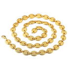 18K Gold 2 Tone Oval Link Chain - Drip Culture Jewelry