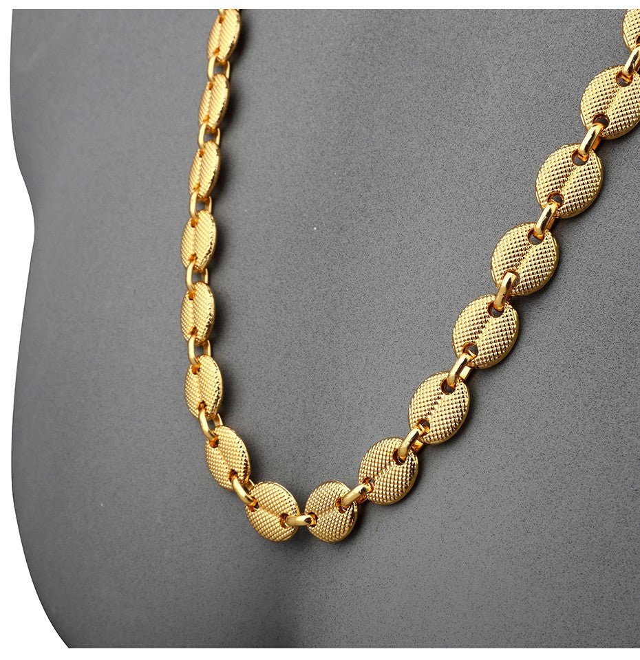 18K Gold 2 Tone Oval Link Chain - Drip Culture Jewelry