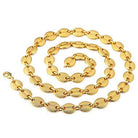 18K Gold 2 Tone Oval Link Chain - Drip Culture Jewelry