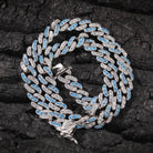 18K Gold 2 Tone Prong Cuban Link (9mm) - Drip Culture Jewelry