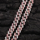 18K Gold 2 Tone Prong Cuban Link (9mm) - Drip Culture Jewelry