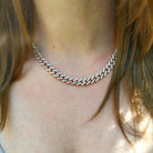 18K Gold 2 Tone Prong Cuban Link (9mm) - Drip Culture Jewelry