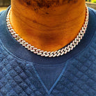 18K Gold 2 Tone Prong Cuban Link (9mm) - Drip Culture Jewelry