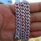 18K Gold 2 Tone Prong Cuban Link (9mm) - Drip Culture Jewelry