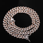 18K Gold 2 Tone Prong Cuban Link (9mm) - Drip Culture Jewelry