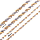 18K Gold 2 Tone Rope Chain - Drip Culture Jewelry