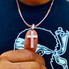 18K Gold Baguette Cross 2 - Drip Culture Jewelry