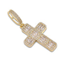 18K Gold Baguette Cross - Drip Culture Jewelry