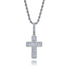 18K Gold Baguette Cross - Drip Culture Jewelry