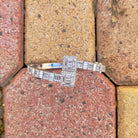 18k Gold Baguette Diamond Bangle Bracelet - Drip Culture Jewelry