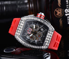 18k Gold Baguette Diamond Mechanical Watch - Drip Culture Jewelry