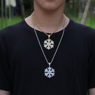 18k Gold Baguette Diamond Snowflake - Drip Culture Jewelry