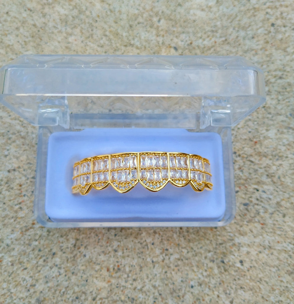 18k Gold Baguette Grillz - Drip Culture Jewelry