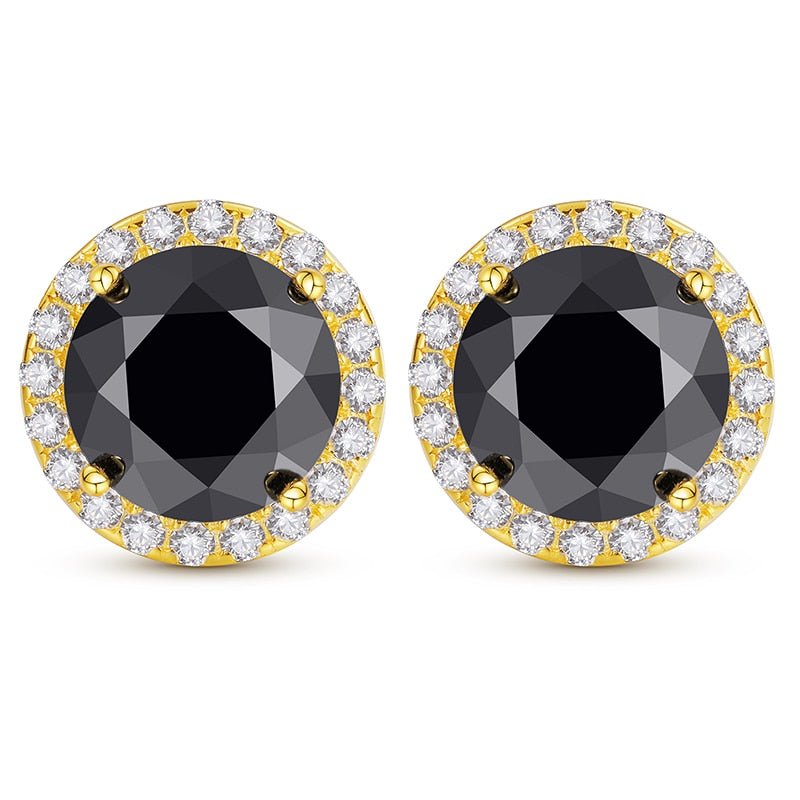 18k Gold Black Moissanite Diamond Earrings - Drip Culture Jewelry