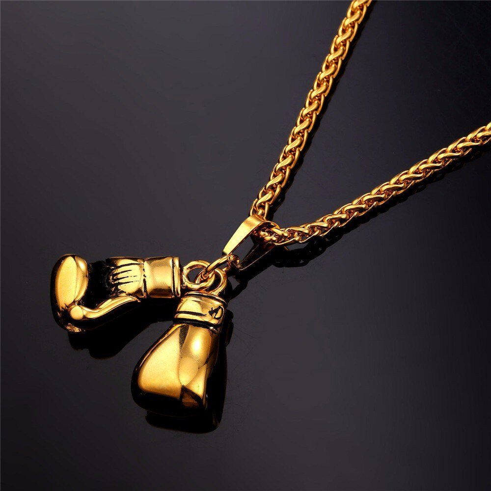 18k Gold Boxing Pendant - Drip Culture Jewelry