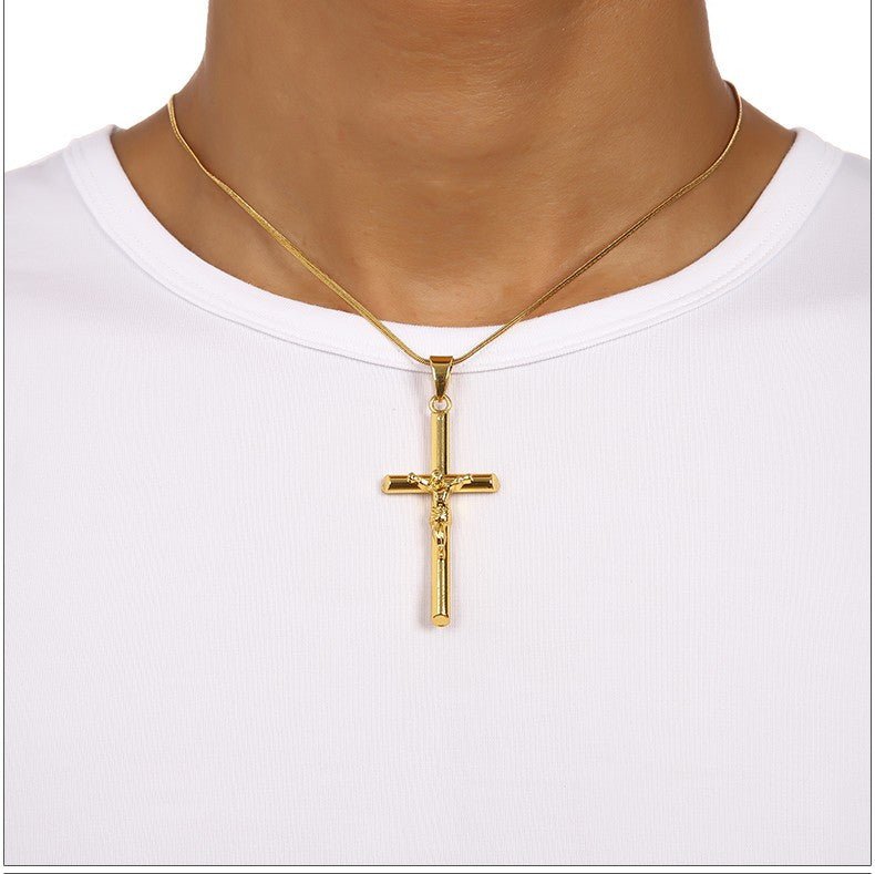 18K Gold Classic Crucifix - Drip Culture Jewelry
