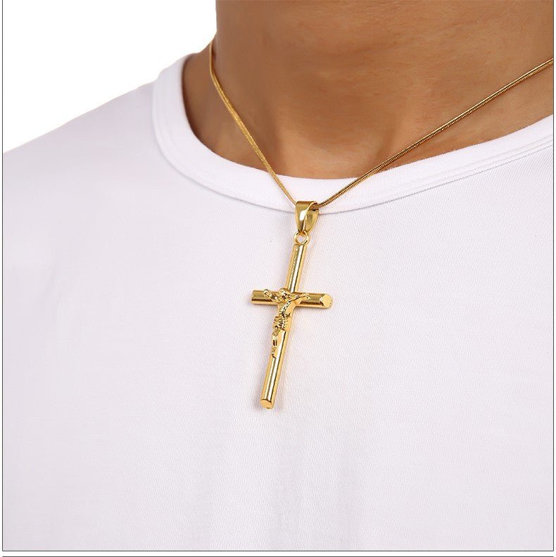 18K Gold Classic Crucifix - Drip Culture Jewelry
