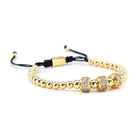 18k Gold Crown Bracelet Set ( 3 Pieces) - Drip Culture Jewelry
