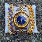 18K Gold Crown Watch - Drip Culture Jewelry