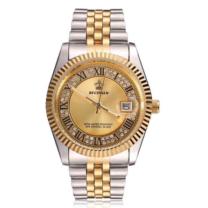 18K Gold Crown Watch - Drip Culture Jewelry