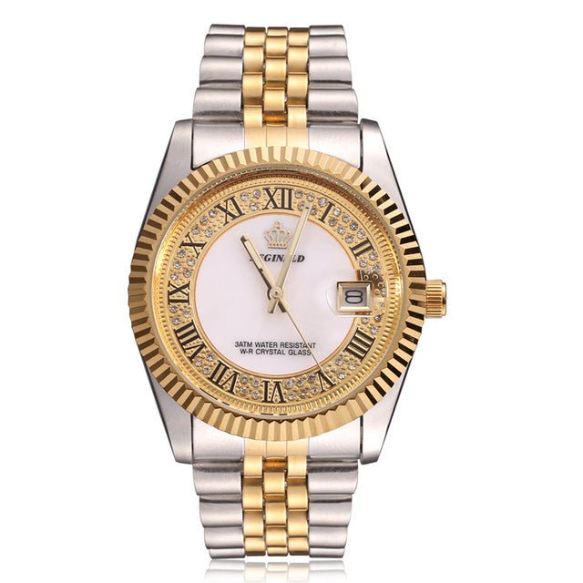 18K Gold Crown Watch - Drip Culture Jewelry