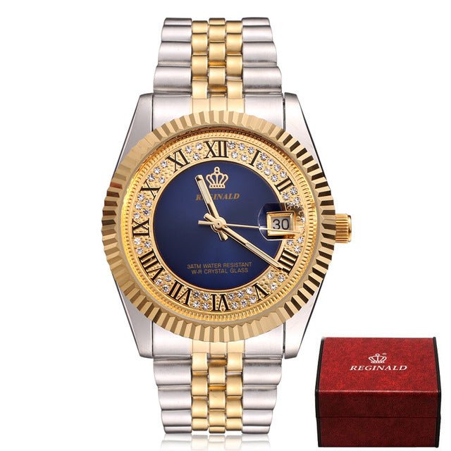 18K Gold Crown Watch - Drip Culture Jewelry