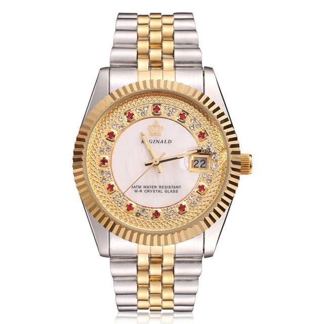 18K Gold Crown Watch - Drip Culture Jewelry