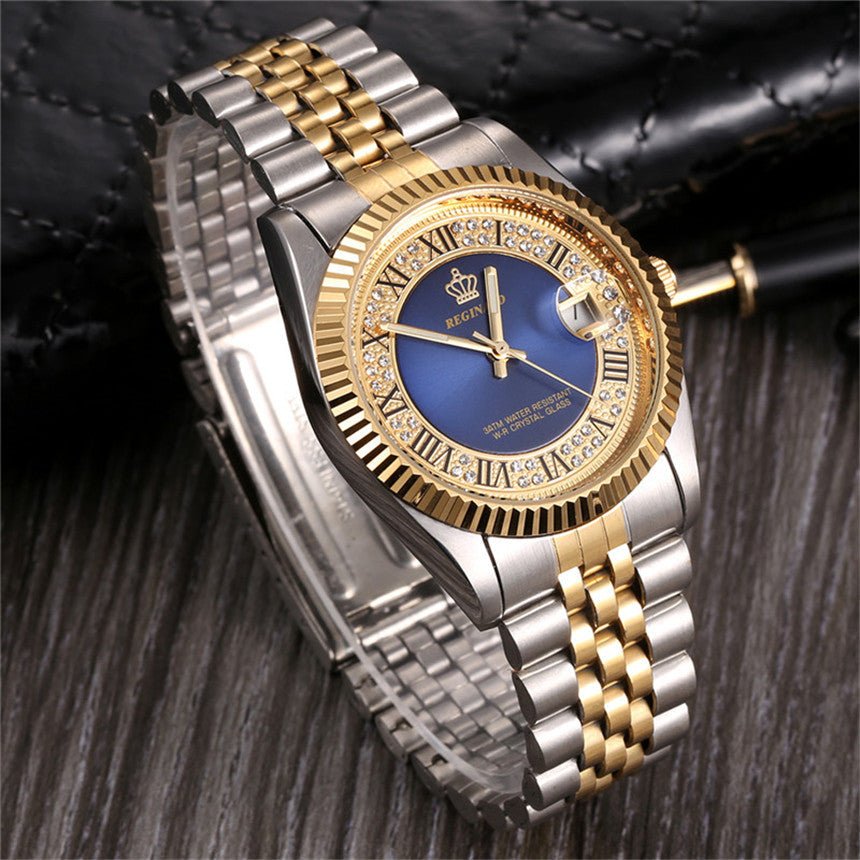 18K Gold Crown Watch - Drip Culture Jewelry