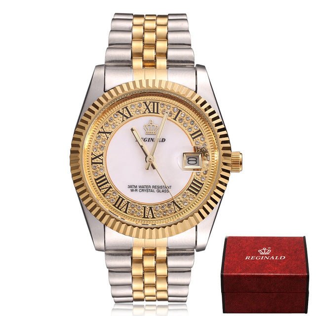18K Gold Crown Watch - Drip Culture Jewelry